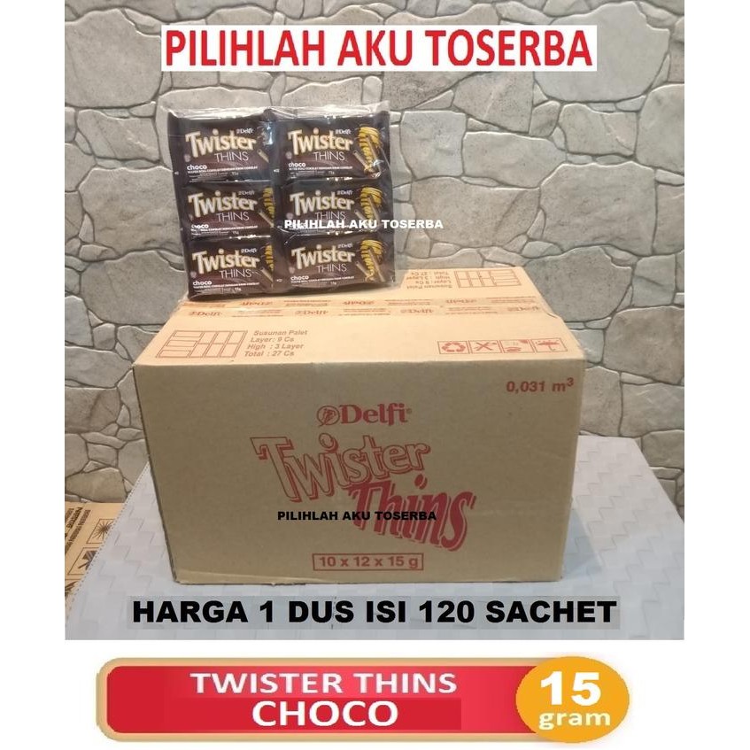 

Twister Thins CHOCO 15 gr - ( HARGA 1 KARTON ISI 120 PCS ) Terlaris
