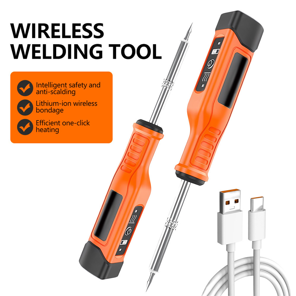 60W Cordless Soldering Iron Lithium Battery Digital Soldering Iron Type-C Charging 200-430 Welding