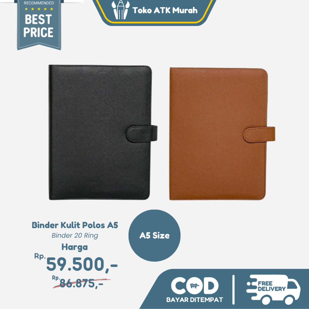 

[READY] BINDER POLOS KULIT WARNA-WARNI 20 RING A5