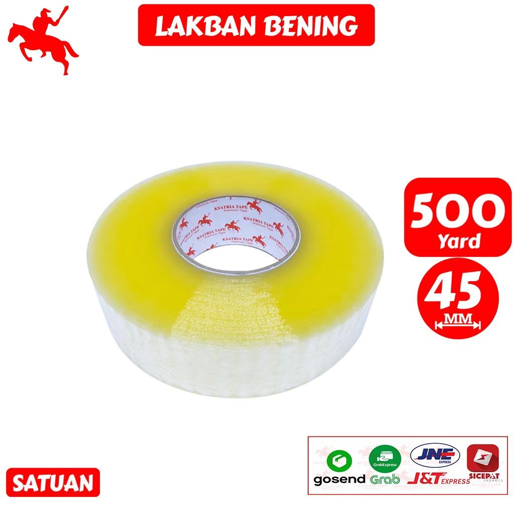 

JH8 Lakban OPP Tape / Lakban Bening KSATRIA Tape 500 Yard -Pcs
