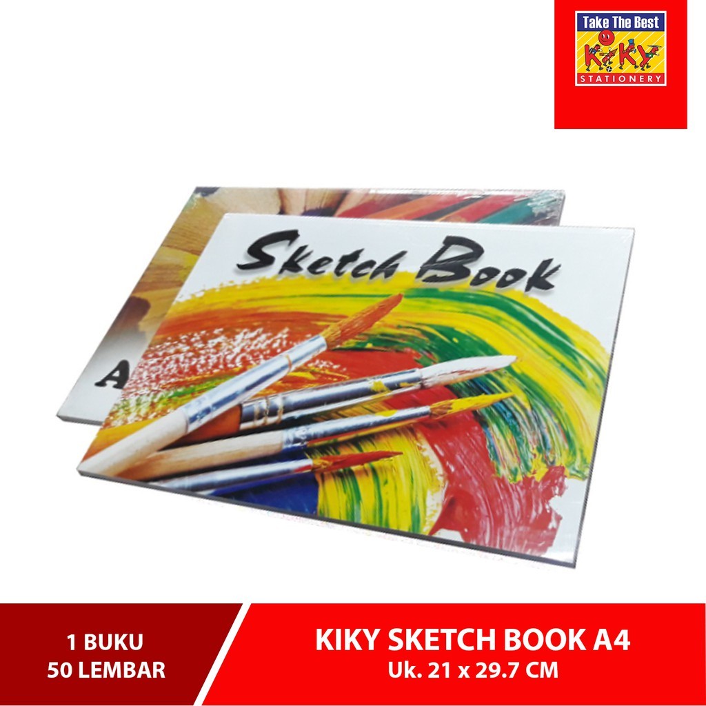 

[READY] Kiky A4 Sketchbook ukuran A4 isi 50 lembar Buku Sketsa - SHABQ