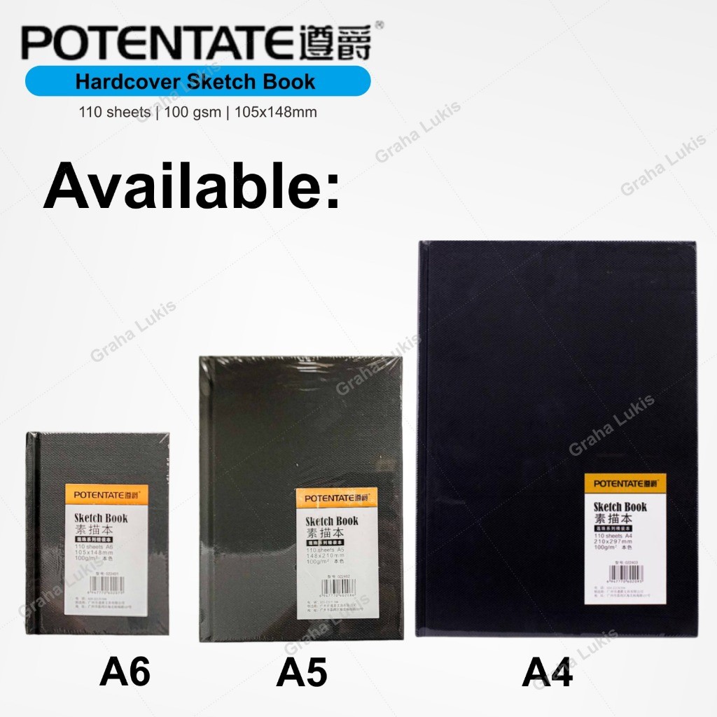

[READY] Potentate Hardcover Sketch Book A6 (110 sheets - 100gsm)