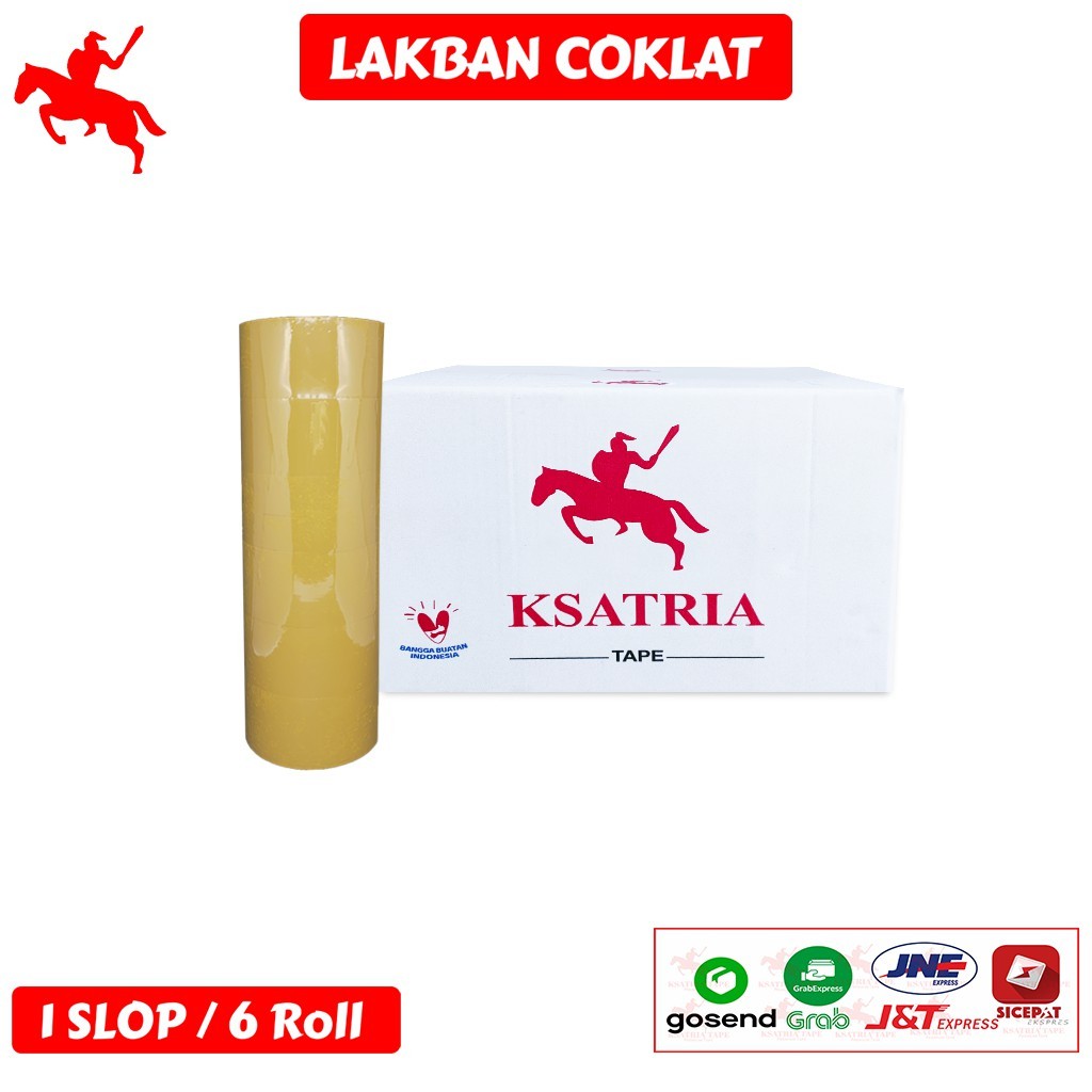 

JH8 Lakban OPP Tape / Lakban Coklat KSATRIA Tape 90 Yard (1 Slop)