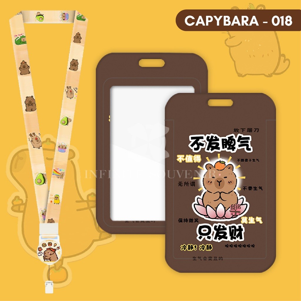 

JH8 (N017) ID Card Holder Tali Yoyo Capybara / Nametag Yoyo Kapibara / Card Holder Yoyo / Hewan Lucu