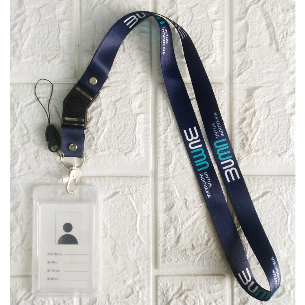 

JH8 Lanyard Tali Gantungan ID Card BUMN Free Strap Gantungan HP/Flashdisk