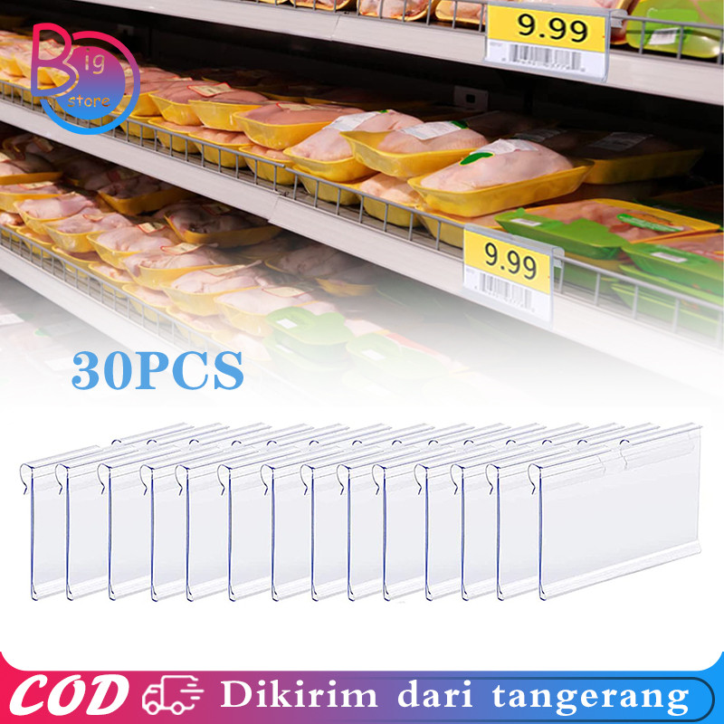 

JH8 Label Harga Mika 30pcs Price Tag Holder Akrilik Label Harga Akrilik Transparent Price Tag Label