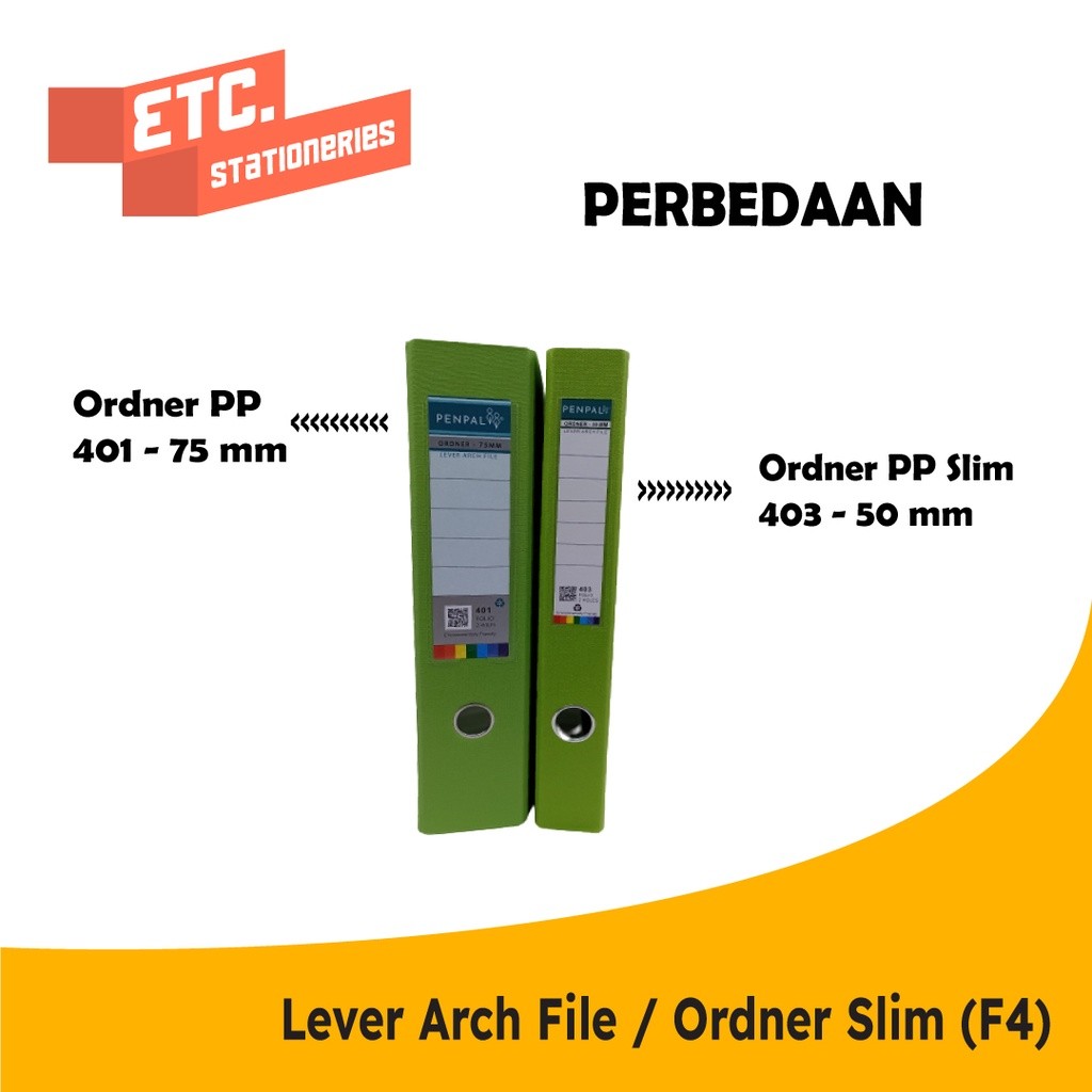 

JH8 Penpal Lever Arch File / Ordner PP Slim Folio [F4] PL-403