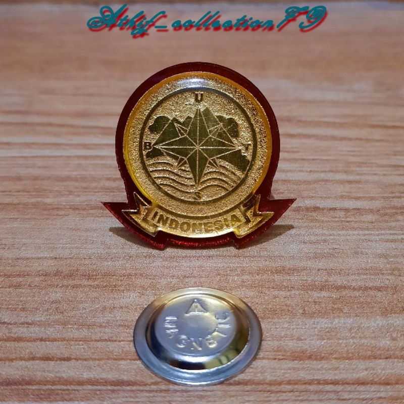 Pin Basarnas Kuningan Magnet Pin Mata Angin Basarnas + Box Pin