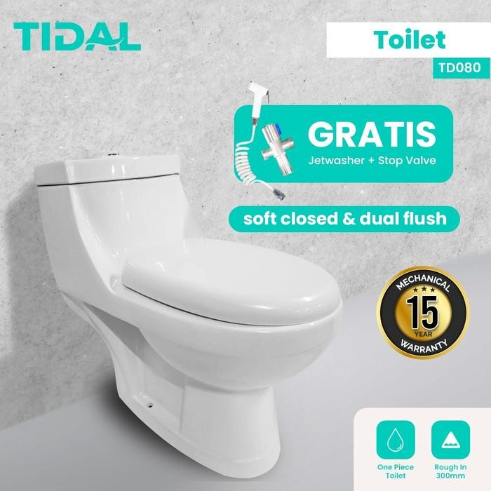 Fixter- Closet Duduk Keramik One Piece Tidal TD080