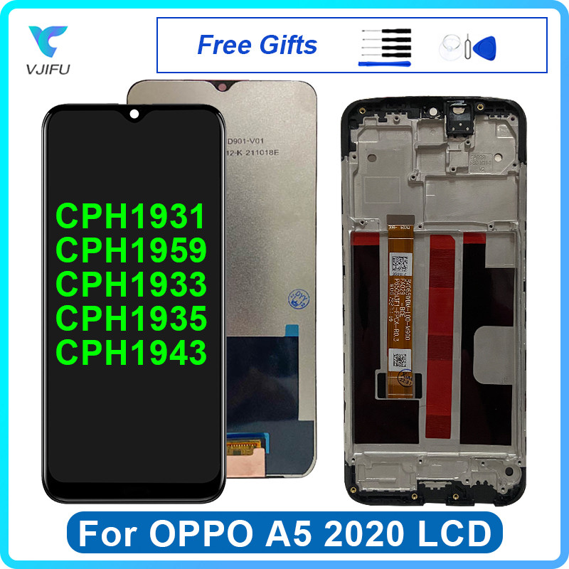 6.5'' LCD For OPPO A5 2020 A11 Display Screen Touch Panel Digitizer Assembly CPH1931 CPH1959 CPH1933