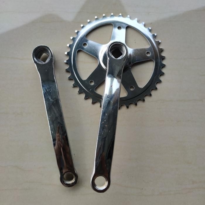 SALE SINGLE GIR GEAR DEPAN CRANK BB AS KOTAK SEPEDA MINI MINION CHROME