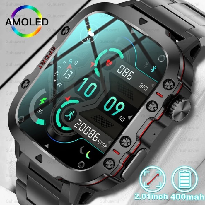 New Smart Watch 1.96 Inch Screen 420 mAh Battery Bluetooth Call Voice