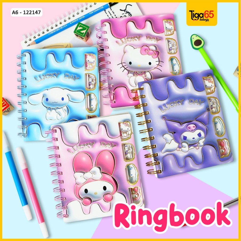 

Buku Catatan Kecil / Mini Buku Ring Book / Ring Book Mini A6 / Ring Book Sanrio 122147