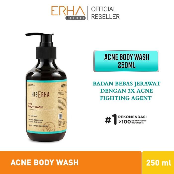 Hiserha Acne Body Wash - Sabun Tubuh Pria Anti Jerawat