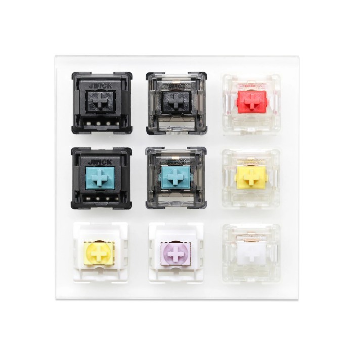 Acrylic Switch Tester JWICK Switch for Mechanical Keyboard Black Red