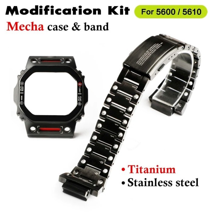 Mech Style 5600 5610 Titanium Case Mod Kit For ak Watch Metal