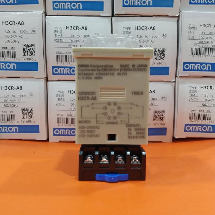 TIMER OMRON H3CR A8 220VAC/TIMER H3CR/TIMER H3CR A8