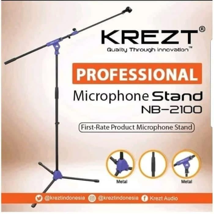 ORIGINAL KREZT NB 2100 STAND MIC BOOM TRIPOD FULL BESI STAND MICROPHONE TINGGI PANJANG TIANG