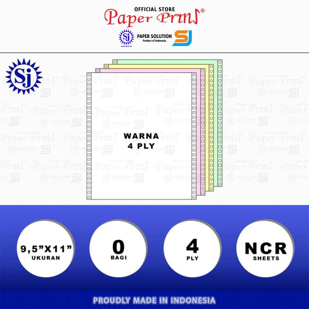 

SJ Pum Kertas Continuous Form 4PLY NCR 9,5" x 11