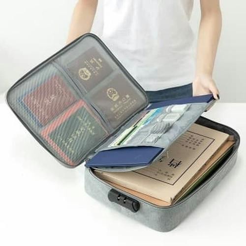 

Promo Tas Dokumen Travel Bag Document Storage Box File Dengan Password Tbk