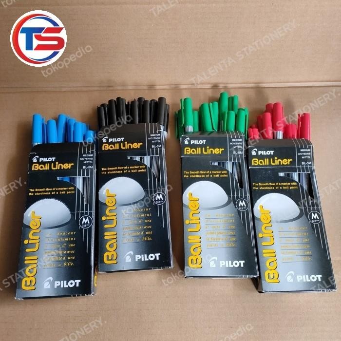 

Ready JT pulpen pilot balliner (M. 0.8mm) warana hitam & biru.