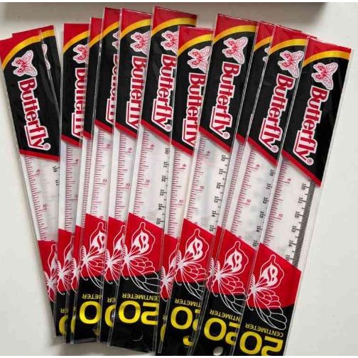 

Ready JT Penggaris Butterfly 30cm / Mistar Plastik Butterfly (12pcs)