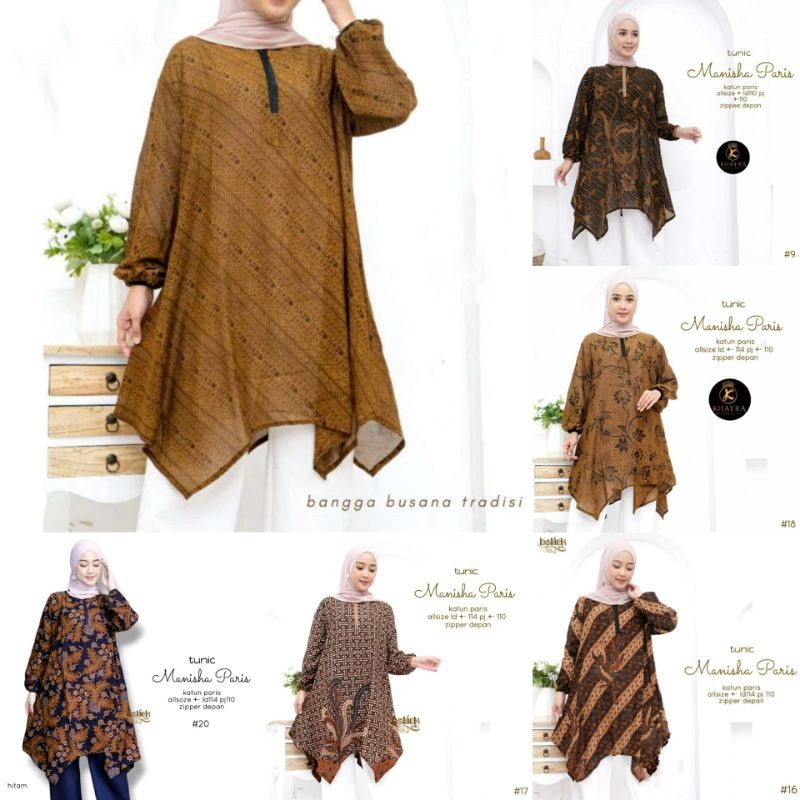 HOT DEALS TUNIK MANISHA PARIS GROSIR BATIK SOLO