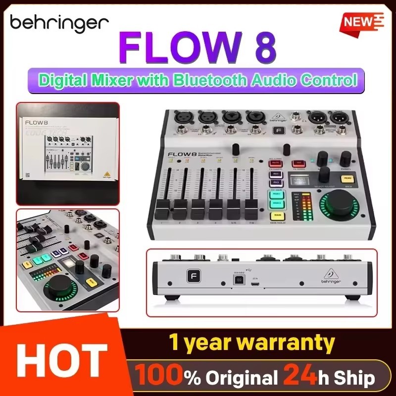ORI Behringer FLOW 8 FLOW8 Digital Mixer with Bluetooth Audio