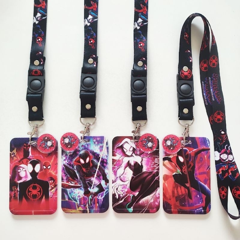 

ID Card Holder Name Tag Lanyard / Kalung Wadah Kartu Identitas Spiderman Spiderverse Miles Morales
