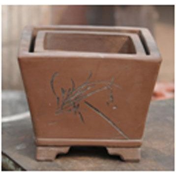 PREMIUM Pot Bonsai Keramik Cina PB-32A Ukuran 20 x 20 x 14 cm