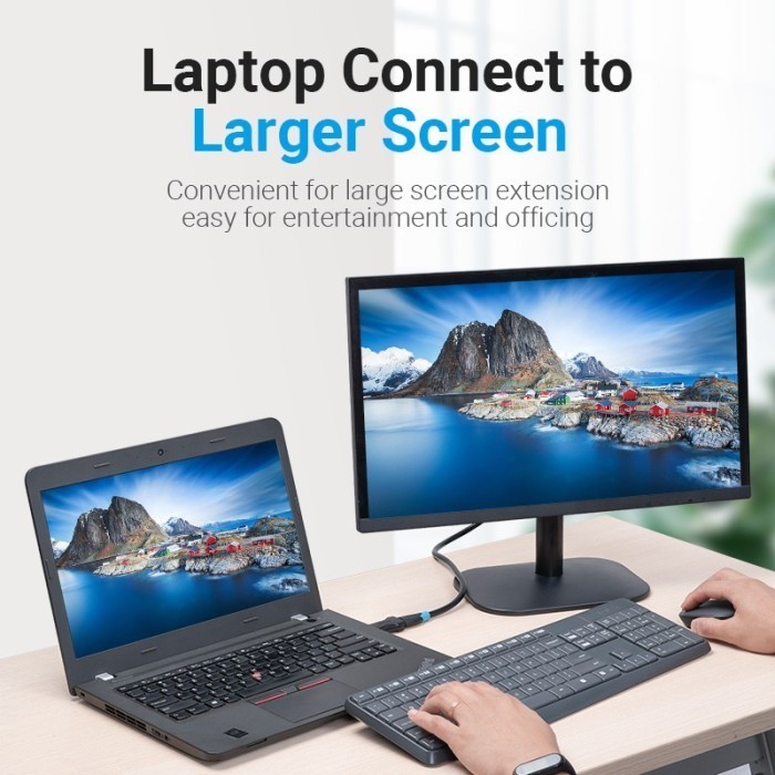 [Expert] Vention Converter DisplayPort DP Male to HDMI Female HD FHD 4K