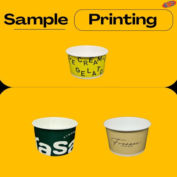 Custom Printing Ice Cream Cup 5 Oz / Paper Cup 5 Oz Ice Cream Printing