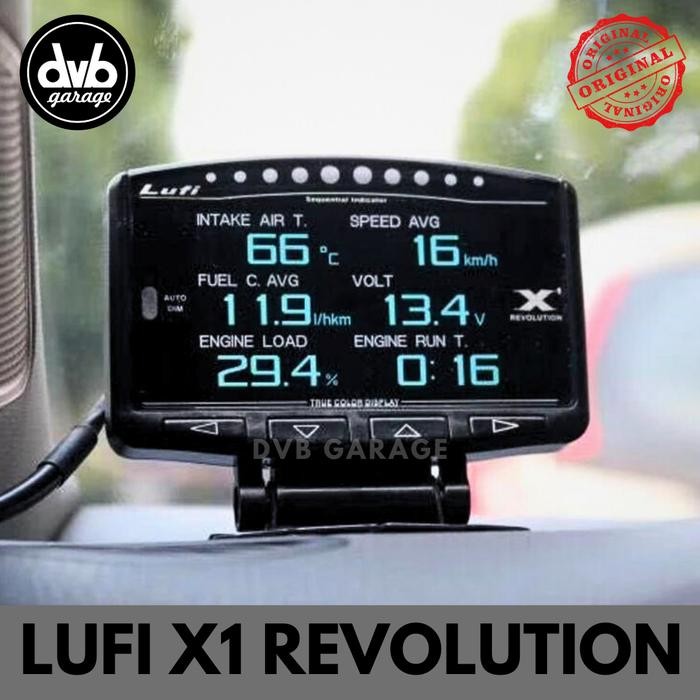 Lufi X1 Revolution Obd2 Meter - Indikator Mobil Obd Digital