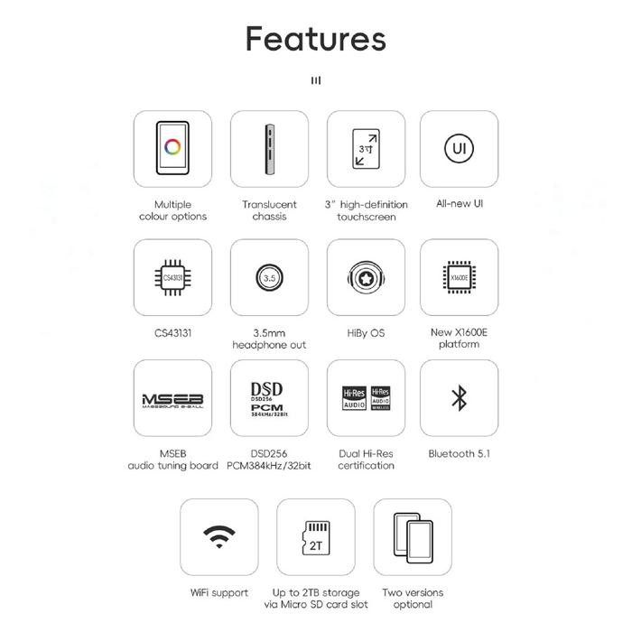 Hiby R1 / R 1 Hi-Res Digital Music Player with HibyOS and CS43131 DAC / DAP Original