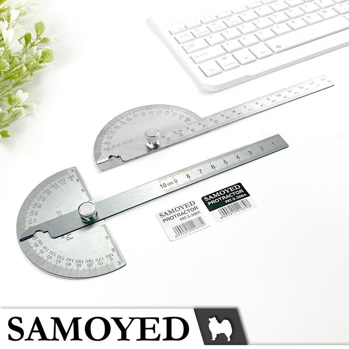

Ready JT Penggaris Busur Derajat / Sudut Besi / Stainless Steel Protractor / Angle Ruler / Finder