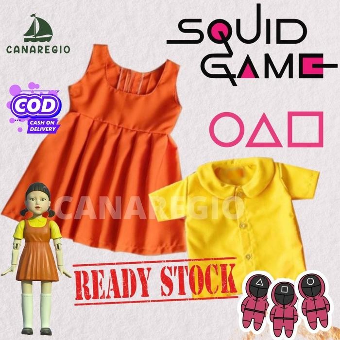 Kostum Boneka Squid Game / Baju Viral / Baju Squid Game