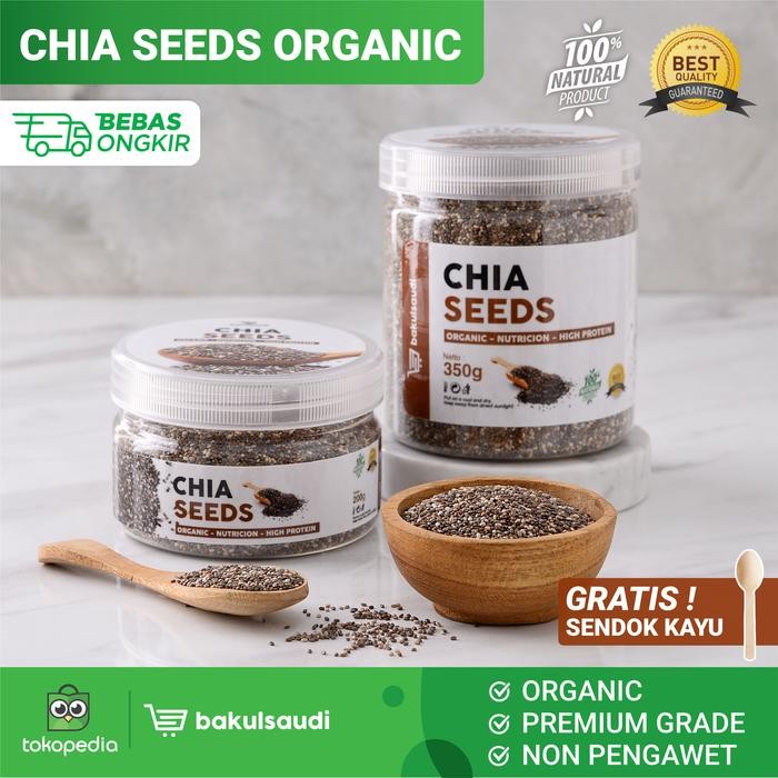 

Caraka.store1 Chia Seeds Organik non GMO Premium / Chia Seed Organic Biji Selasih