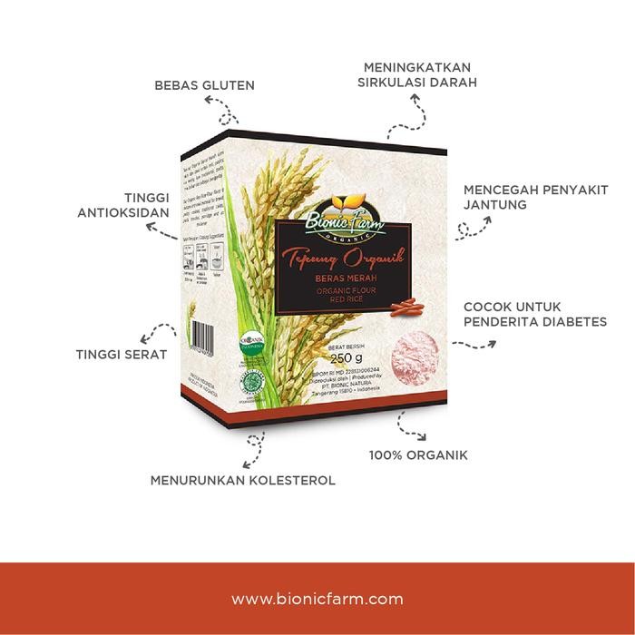 

Terlaris- Bionic Farm Tepung Beras Merah Organik 250G - 2 Pcs