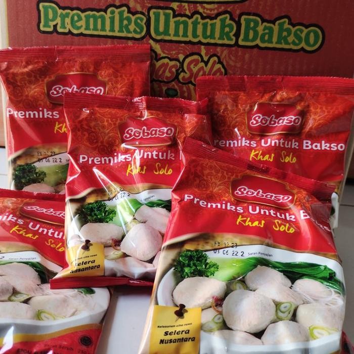 

Terlaris- Sobaso Tepung Bakso Adonan Khas Solo 250G (1 Dus)