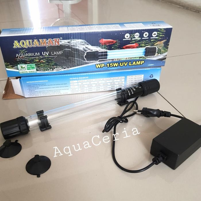 Pawretty- lampu uv kolam koi 15 watt aquaman dijamin 100% asli
