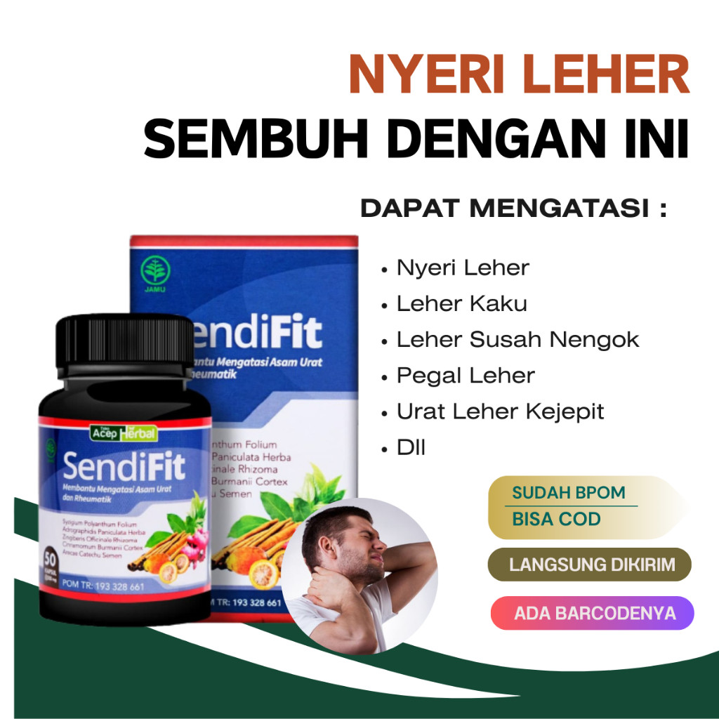 Obat Sakit Leher Nyeri Bahu Pundak - Sakit Leher Belakang Sendifit Original Herbal