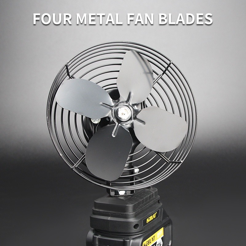 KEELAT Angin Portable 6/8" inch Cordless Kipas Low Noise MT Baterai