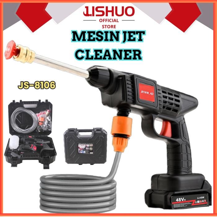 READY STOK JISHUO JET CLEANER ALAT CUCI MOBIL MOTOR BATERAI 48V / WATER GUN FOR CAR WASHING