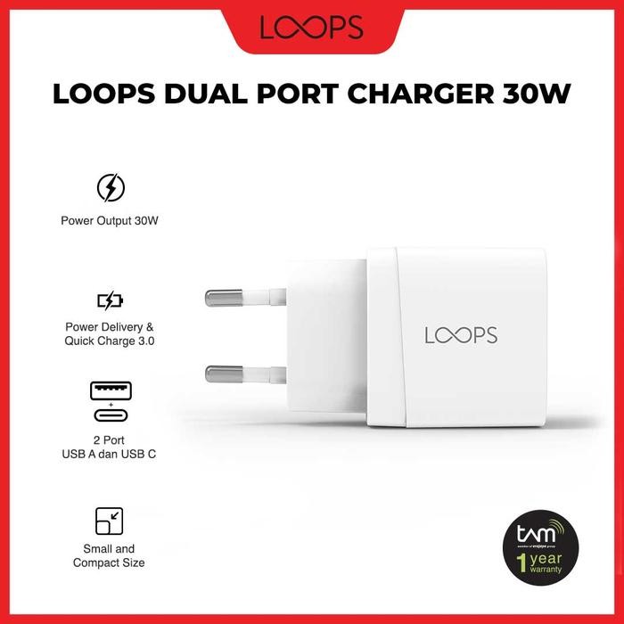 LOOPS Dual Port Charger 30W