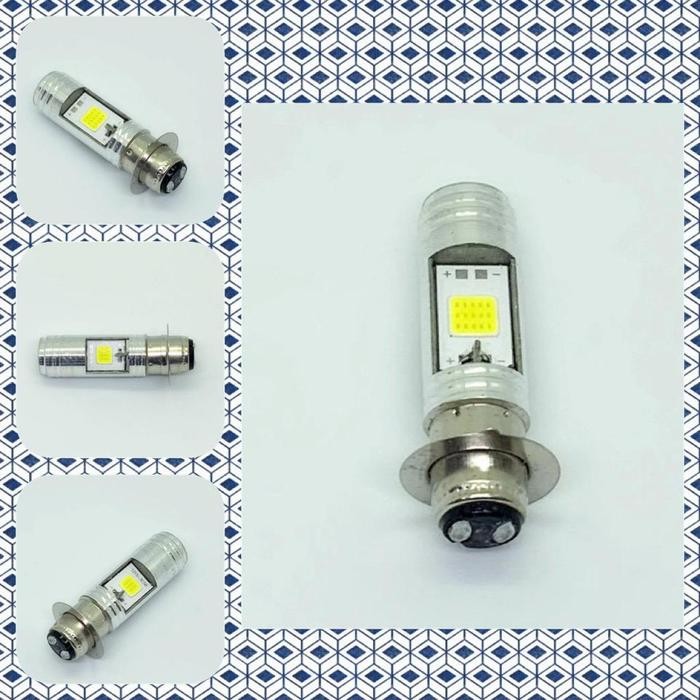 ID BOHLAM/LAMPU DEPAN H6 MOTOR BEBEK MATIC AC DC LED 12VOLT TERANG 2 SISI