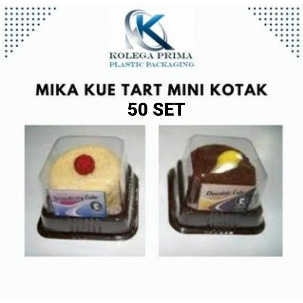 MIKA KUE TART MINI KOTAK BESAR/ MIKA TART MURAH/ MIKA PUDING KOTAK ISI 50 PCS