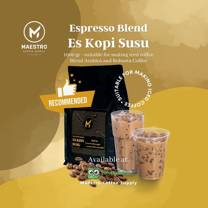 

Terlaris- Biji Kopi Roasted Beans Espresso Blend - House Blend - Es Kopi Susu
