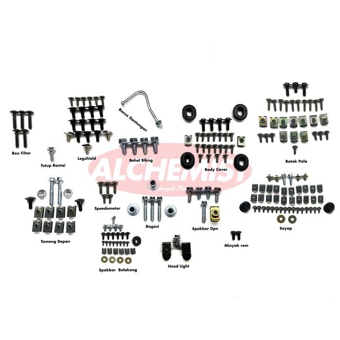 Handal- Baut Honda Blade Full Set / Baut Honda Blade 110 Blade 125 Full Set