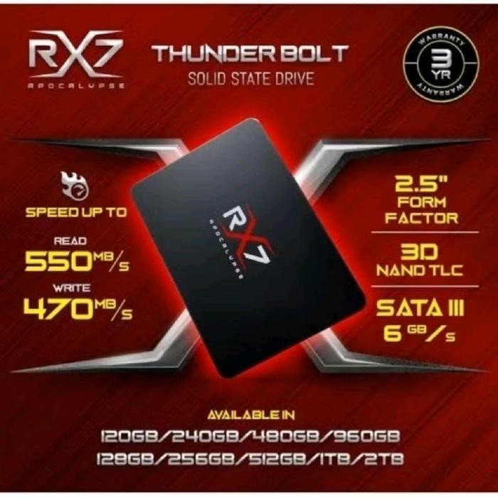 Terbaru Ssd Rx7 Original Garansi Resmi 128 256 512 Gb, 1 Tb Bogor Packing Aman