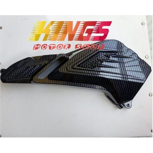 COVER TUTUP HAWA FILTER CARBON HONDA PCX 150 HEXAGON